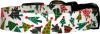 Tossed Christmas Trees White Handmade Dog Collar