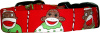 Red Christmas Sock Monkeys Dog Collar