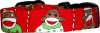Red Christmas Sock Monkeys Dog Collar