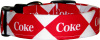 Coca-Cola Coke Diamonds Dog Collar - White