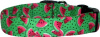 Watermelon Slices on Green Handmade Dog Collar