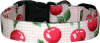 Cherries on Pink Gingham Handmade Dog Collar