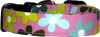 Funky Fuschia Flowers Handmade Dog Collar