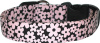 Little Black & Pink Flowers Handmade Dog Collar