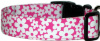 Little Hot Pink & White Flowers Handmade Dog Collar