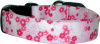 Pink Asian Flowers Handmade Dog Collar