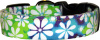 Purple & Green TIe-Dye Daisy Dog Collar