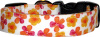 Bright Watercolor Pansies on White Dog Collar