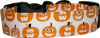 Glow in Dark Pumpkins White Dog Collar