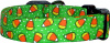 Lime Candy Corn Handmade Dog Collar