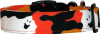 Orange Camo Ghosts Handmade Dog Collar