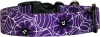 Purple Spiderwebs & Spiders Handmade Dog Collar