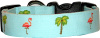 Palm Trees & Flamingos Handmade Dog Collar