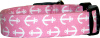 Pink & White Anchors Dog Collar