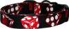 Big Red Dice Handmade Dog Collar