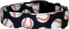 Navy Blue Baseballs Handmade Dog Collar