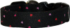 Mini Hearts on Black Handmade Dog Collar