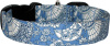 Blue Asian Toile Fans Handmade Dog Collar