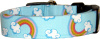 Rainbows & Clouds Blue Handmade Dog Collar