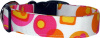 Bright Geometrics on White Handmade Dog Collar