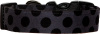 Charcoal Gray & Black Dots Handmade Dog Collar