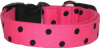 Hot Pink & Black Dots Handmade Dog Collar