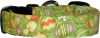 Easter Bunnies & Chicks on Green Dog Collar