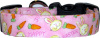 Pink Bunnies & Carrots Handmade Dog Collar