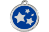 Stars Enamel Engraved Dog Tag