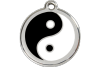 Yin Yang Enamel Engraved Dog Tag